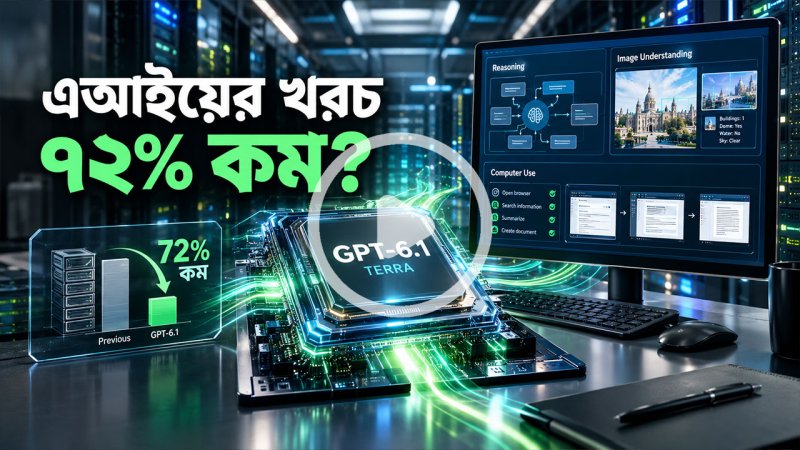 কম খরচে শক্তিশালী এআই! জিপিটি-৬.১ টেরা  নিয়ে এল ওপেনএআই