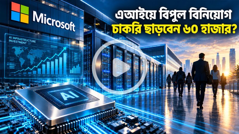 এআই অবকাঠামোয় বিপুল বিনিয়োগ, কর্মী কমানোর পথে মাইক্রোসফট
