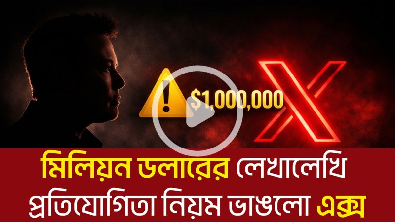 মিলিয়ন ডলারের লেখালেখি প্রতিযোগিতা নিয়ম ভাঙলো এক্স