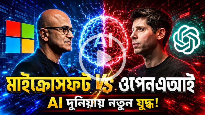 এআই দুনিয়ায় মুখোমুখি মাইক্রোসফট ও ওপেনএআই