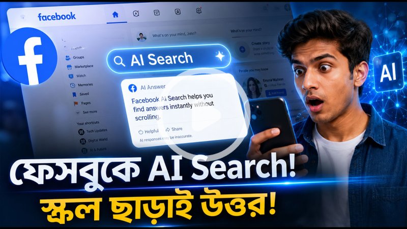 ফেসবুকে এলো এ-আই সার্চ! স্ক্রল না করেই মিলবে সব তথ্য