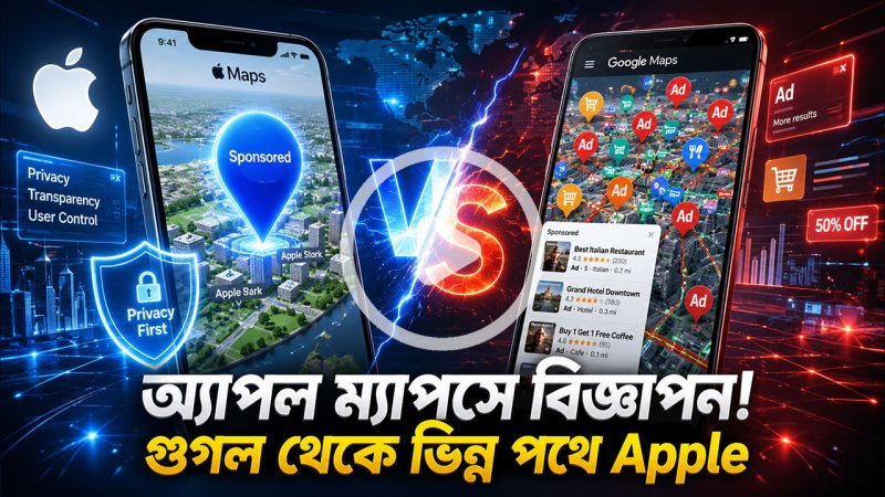 অ্যাপল ম্যাপসে আসছে বিজ্ঞাপন, গুগলের পথ অনুসরণ করল না