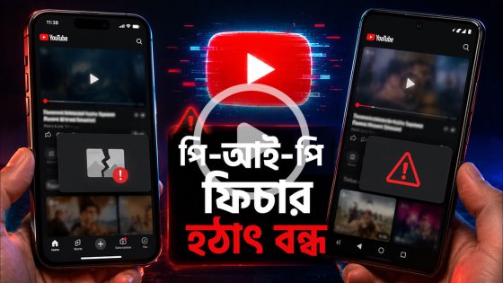 ইউটিউবে বড় সমস্যা! আইফোন ও অ্যান্ড্রয়েডে পি-আই-পি ফিচার হঠাৎ বন্ধ